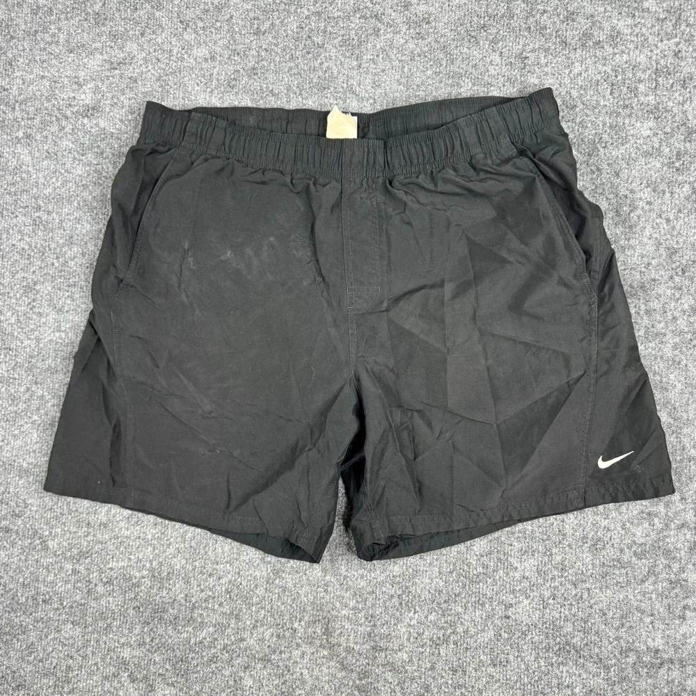 Nike Athletic Shorts Mens Size L Black Running Mesh Lined Gym Pockets Swoosh